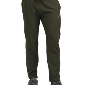 NS Parachute Lycra Track Pants-Olive