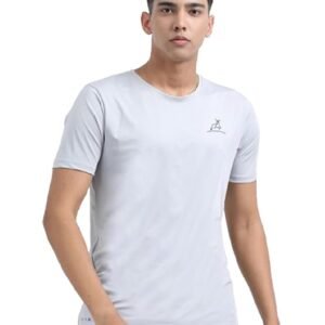 Lycra T-Shirts-Light Grey