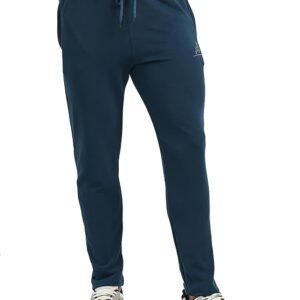 Dobby Lycra Track Pants-Navy Blue