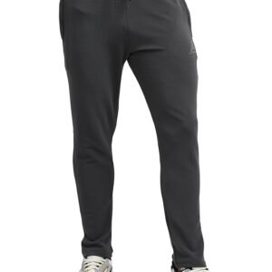 Dobby Lycra Track Pants-Dark Gray