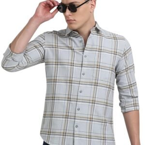 Cotton Oxford Fabric Shirt-Light Gray